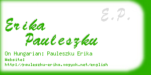 erika pauleszku business card